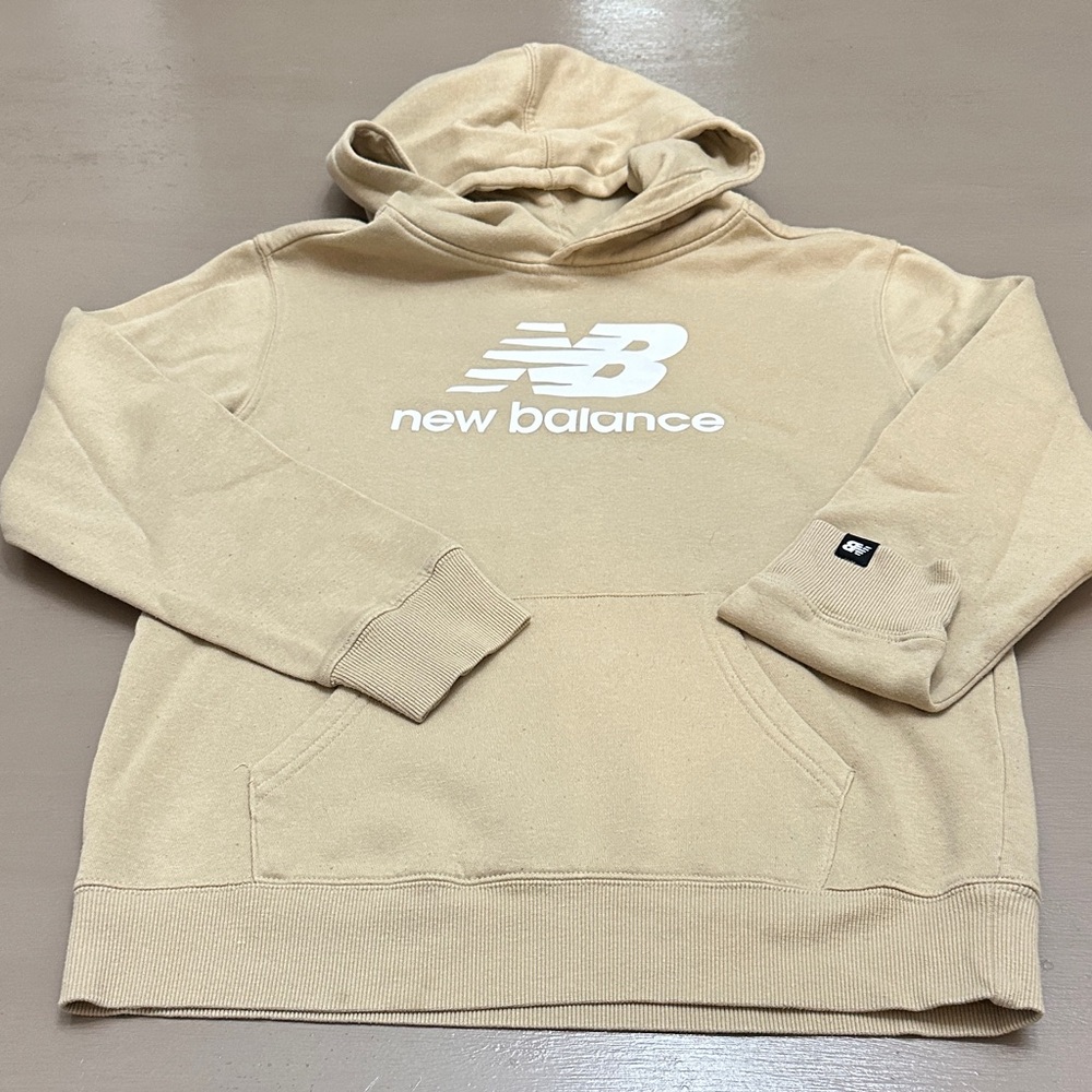 New Balance Young Beige Sweatshirt with Logo Patch Size  L 14/16